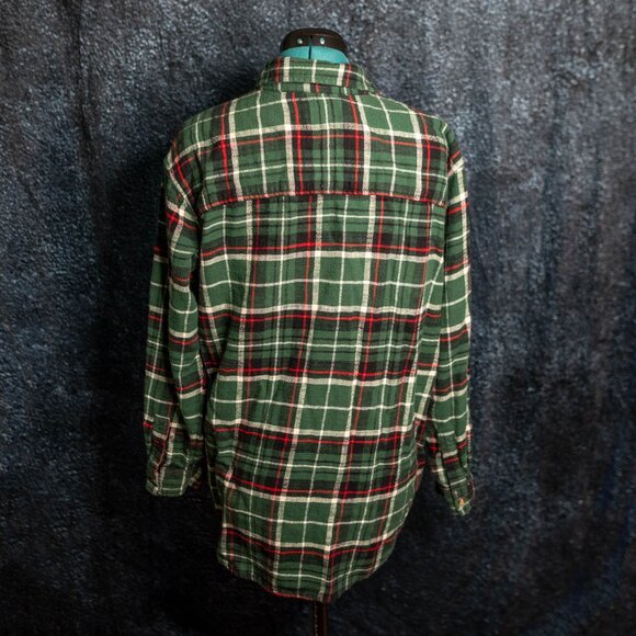American Eagle Outfitters Green Plaid Flannel Shirt | Women Large - Picture 5 of 7
